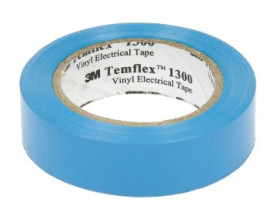 Изолента 3М Temflex 1300, ПВХ, 15 мм x 10 м, 130 мкм, синяя